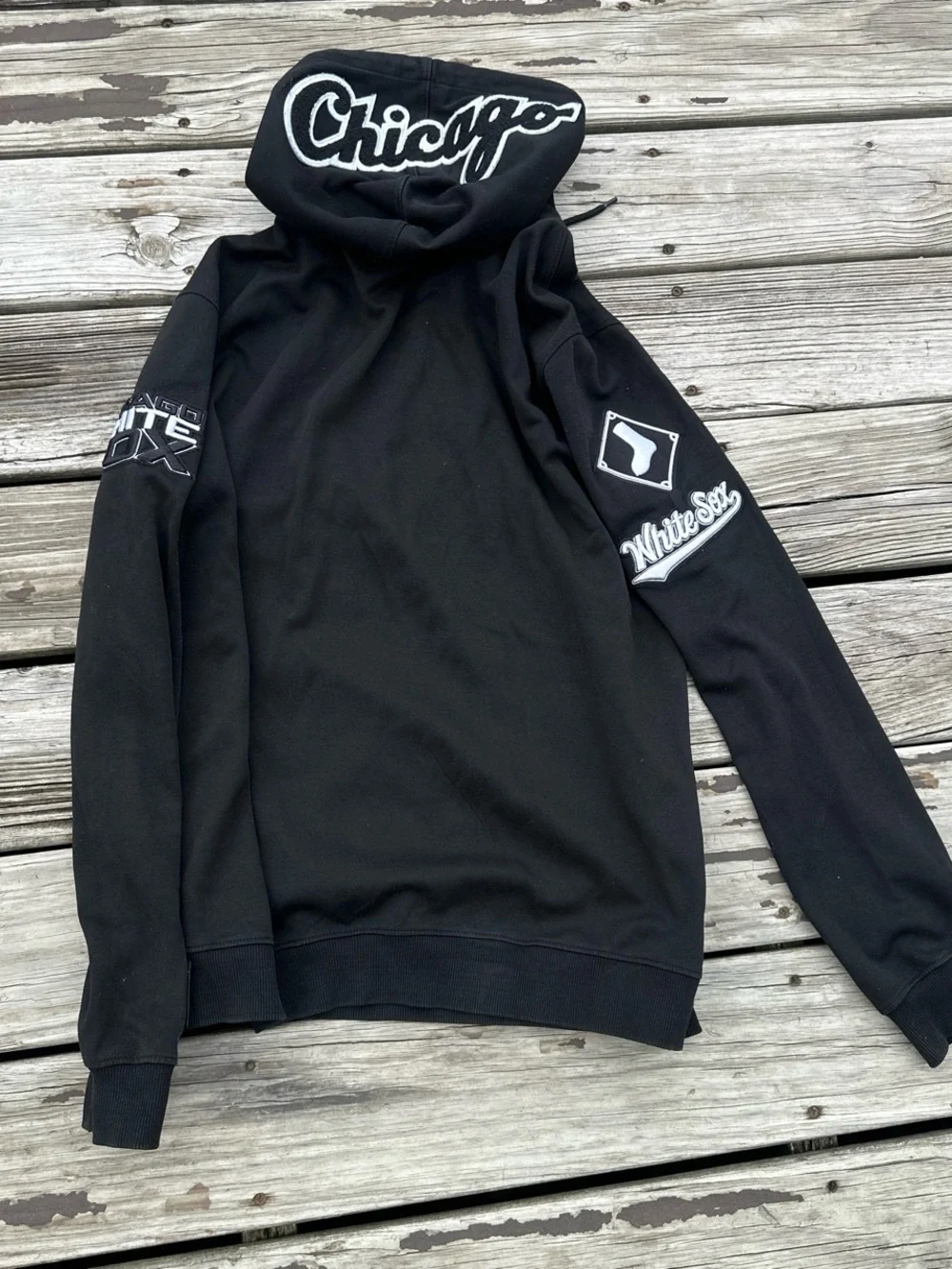 Chicago White Sox Black Pro Standard Logo Pullover Hoodie Men’s Size XL
